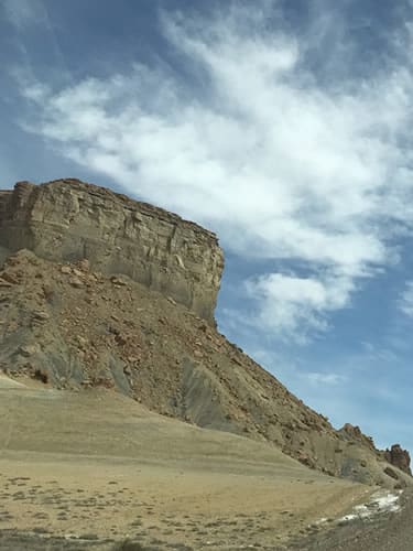 Butte with Blue Skies